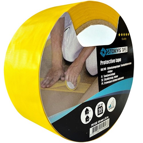 MASKERINGSTAPE PVC UV-GUL  PN115R 50MM 33mtr.