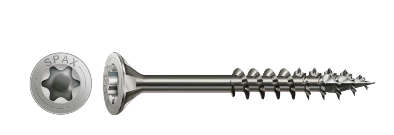 SPAX TRESKRUE SENKHODE TX DELGJENGET RUSTFRI A2