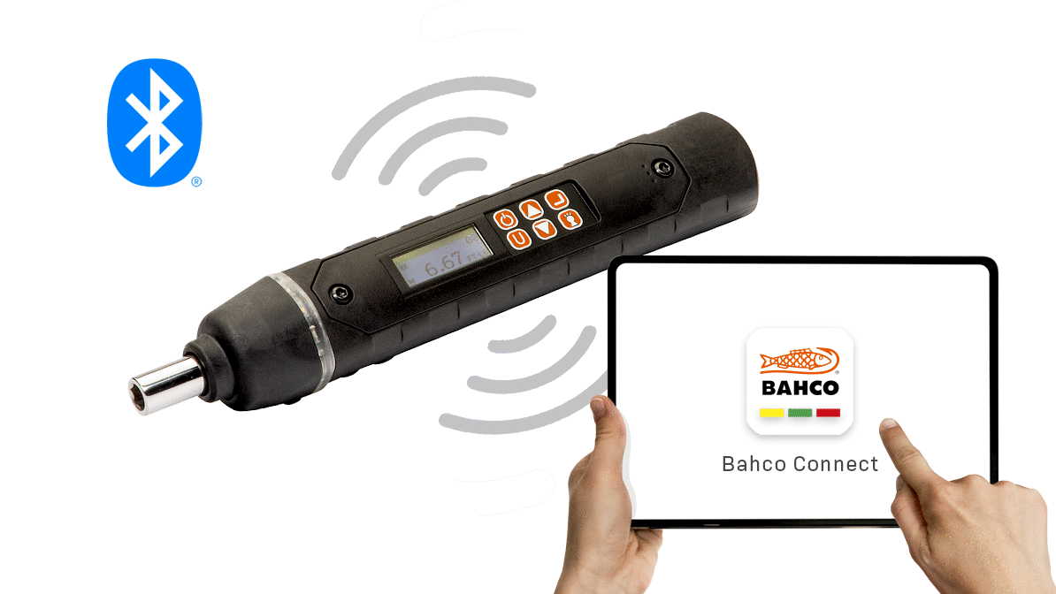 BAHCO DIGITAL MOMENT- OG VINKELSKRUTREKKER MED BLUETOOTH TASMB14H