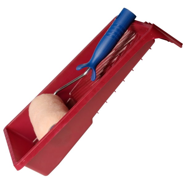 MALERSETT HVIT 180mm M/KAR, RULL OG BØYLE