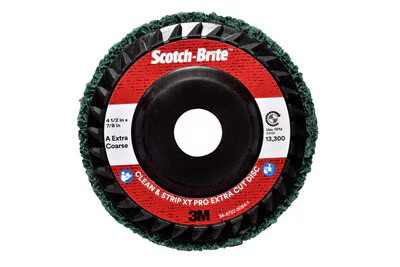 SCOTCH-BRITE CLEAN&STRIP XT-RD RONDELL GREEN 125mm GROV
