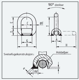 LØFTEØRE RUD VLBS-U MED FJÆR 