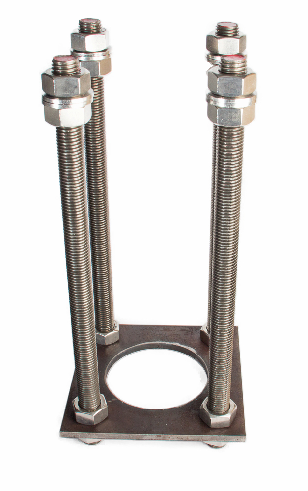 BOLTEGRUPPE MED ANKERPLATE OG FIKSERINGSPLATE SYREFAST A4