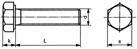 SEKSKANTSKRUER HELGJENGET ISO 4017 8.8 ELFORSINKET