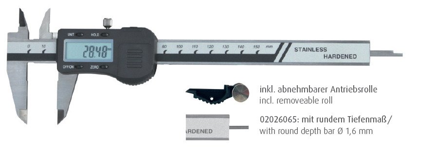 SKYVELÆRE DIGITALT 150mm MIB RF. 02026025 601/10
